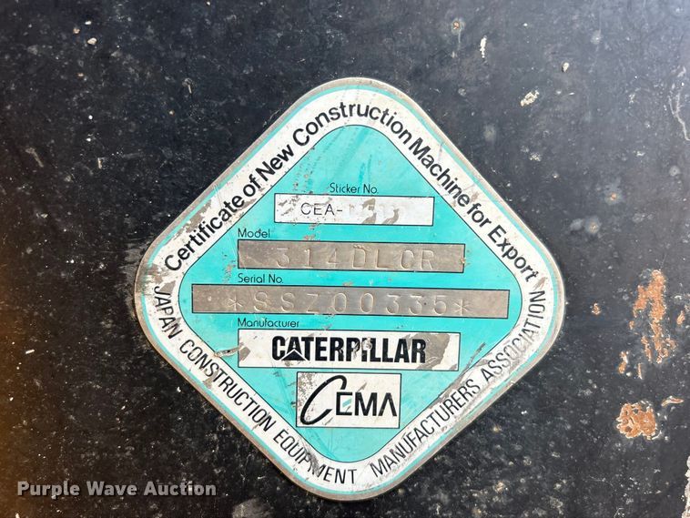 image for item DO6636 2011 Caterpillar  314D LCR excavator
