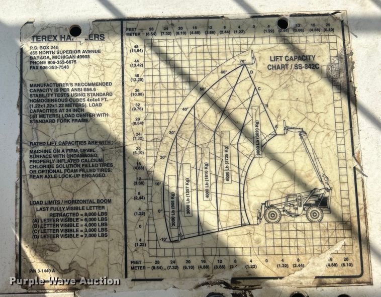 image for item DO6641 2001 Terex SS-842C telehandler
