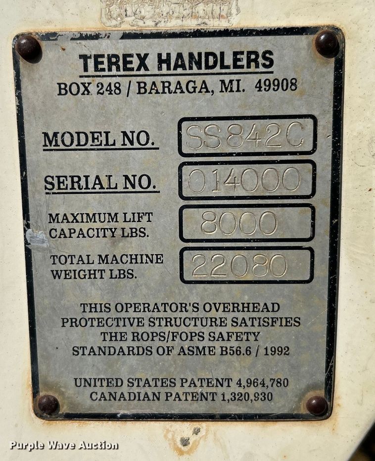 image for item DO6641 2001 Terex SS-842C telehandler