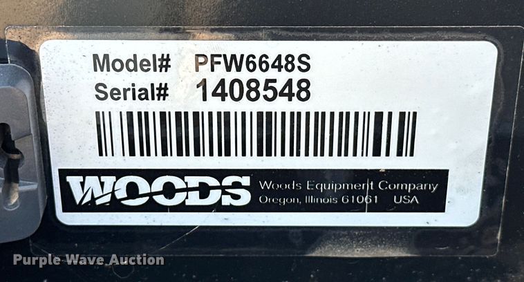 image for item DO7153 2022 Woods 6600 skid steer forks