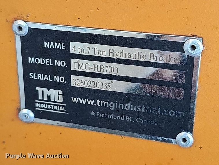 image for item DP6580 TMG Industrial TMG-HB70Q skid steer breaker