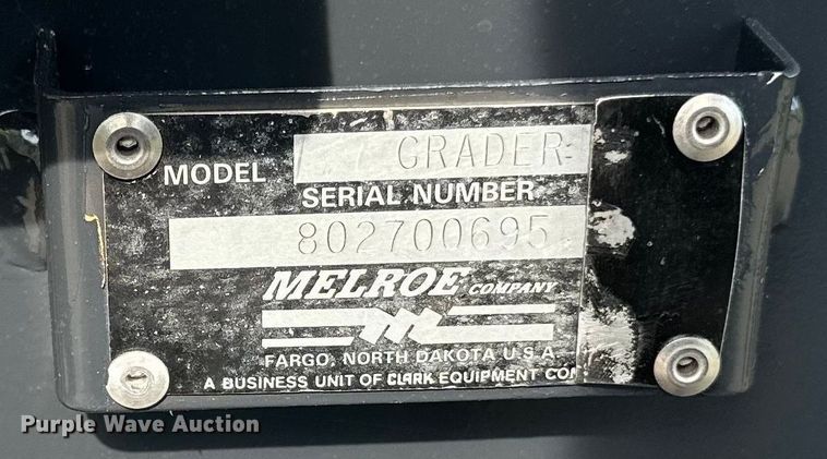 image for item DP8438 Melroe Grader skid steer grader