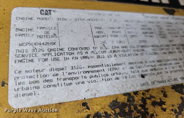 image for item DR4380 1998 Chevrolet  C6500 dump truck