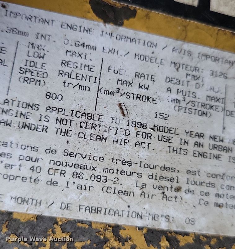 image for item DR4380 1998 Chevrolet  C6500 dump truck