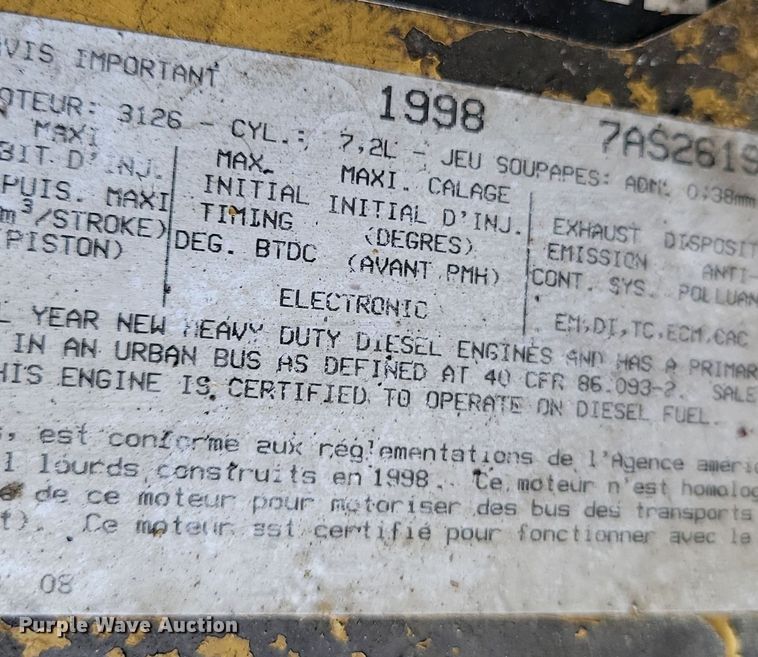 image for item DR4380 1998 Chevrolet  C6500 dump truck