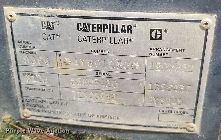 image for item DR4893 1999 Caterpillar  938G wheel loader
