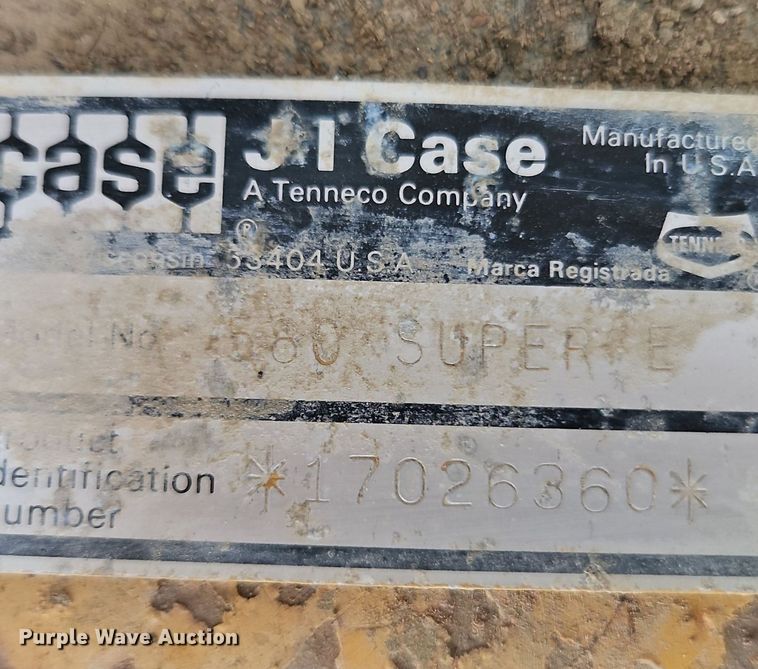 image for item DR8717 1985 Case 580 Super E backhoe