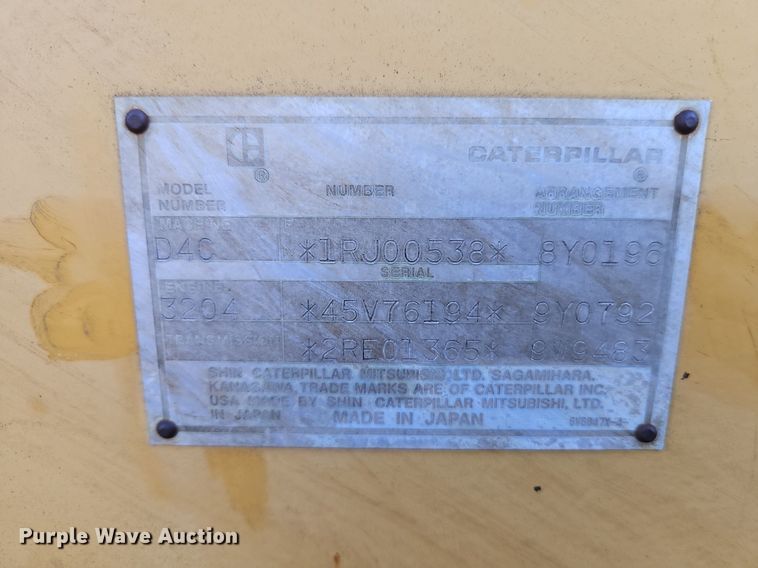 image for item DR8721 1989 Caterpillar  D4C dozer