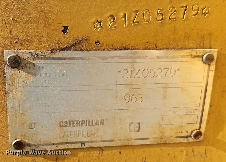 image for item DR8735 1994 Caterpillar  963 track loader