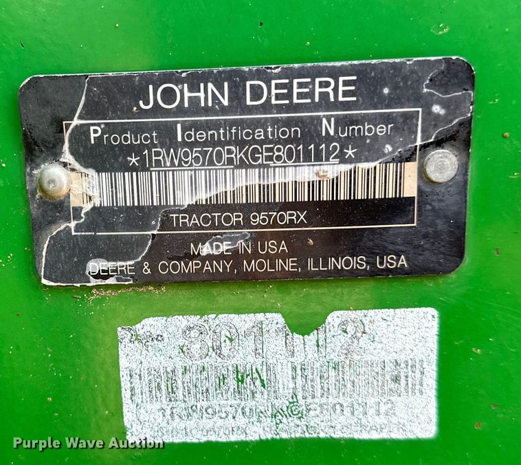 image for item DS4200 2016 John Deere 9570 RX  Scraper Special 4WD tractor