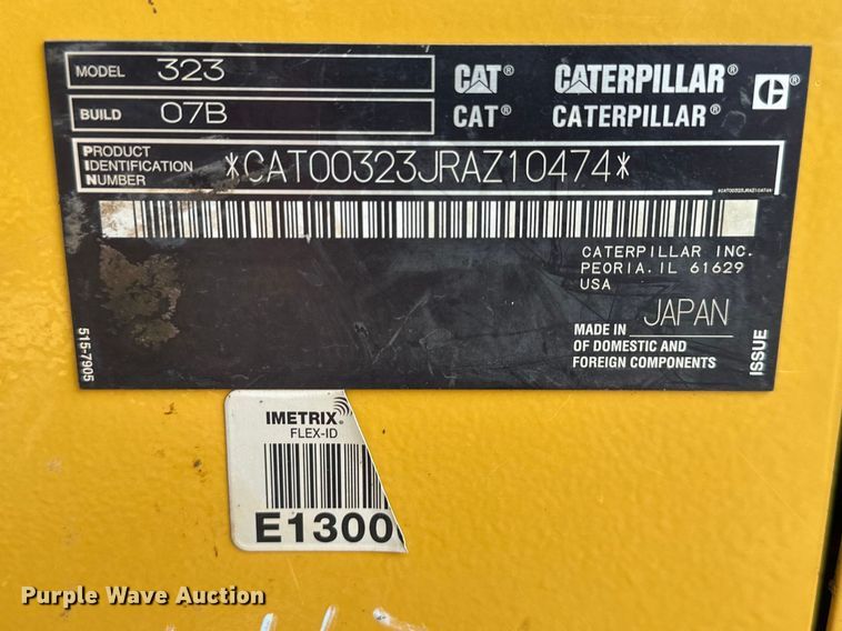 image for item DS4201 2019 Caterpillar  323 excavator