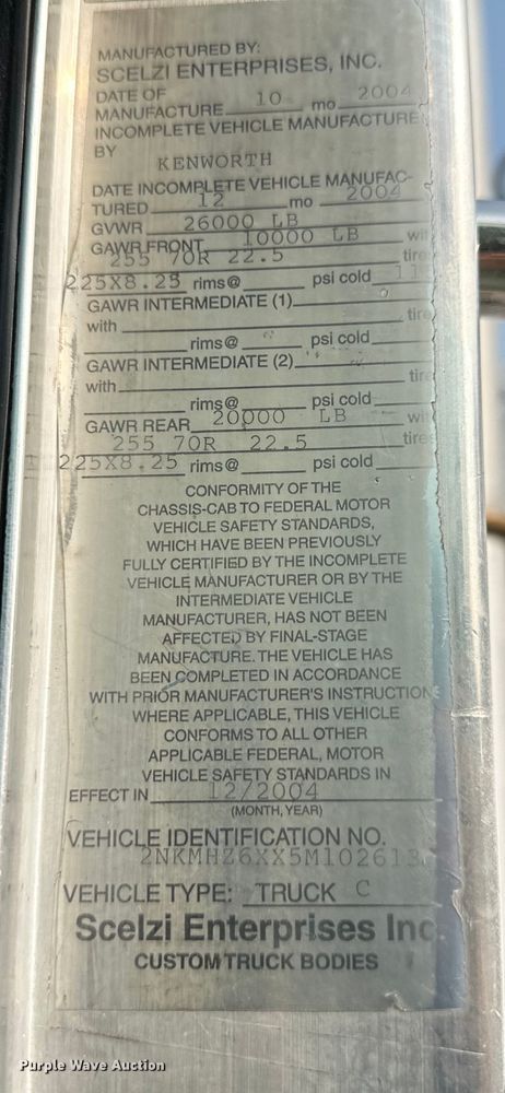 image for item DS4214 2005 Kenworth  T300 utility / service truck