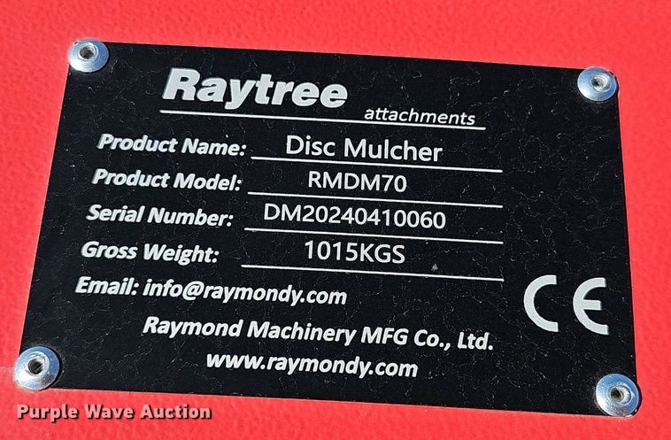 image for item DS4670 2024 Raytree RMD70 skid steer mulcher