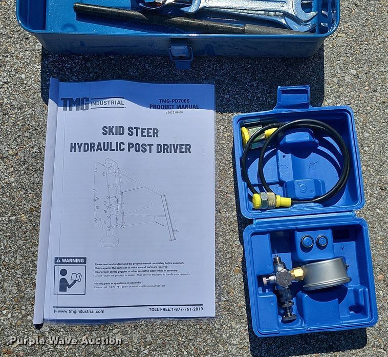 image for item DS4672 2024 TMG Industrial TMG-PD700S skid steer post driver