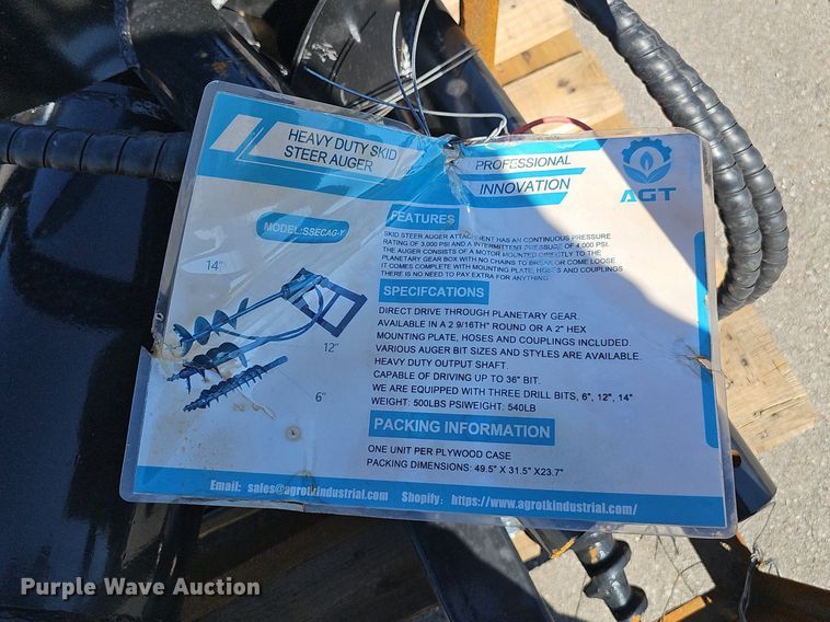 image for item DS4674 2024 Mower King SSECAG-Y skid steer auger