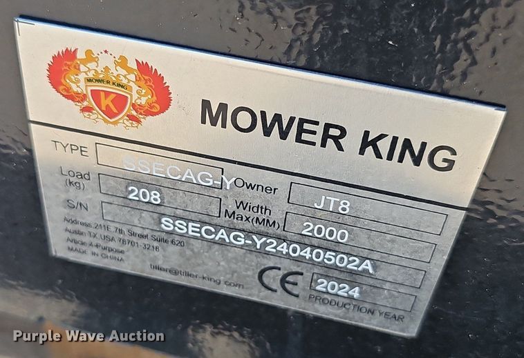image for item DS4674 2024 Mower King SSECAG-Y skid steer auger