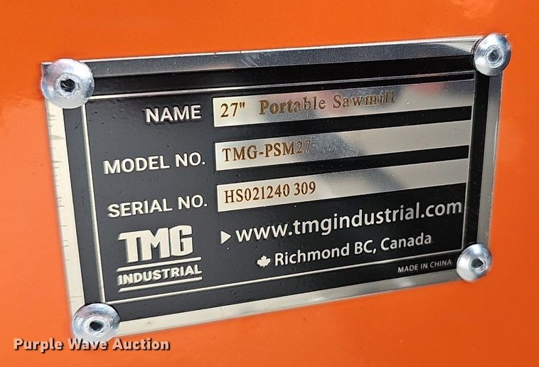 image for item DS4684 2024 TMG Industrial TMG-PSM27 sawmill