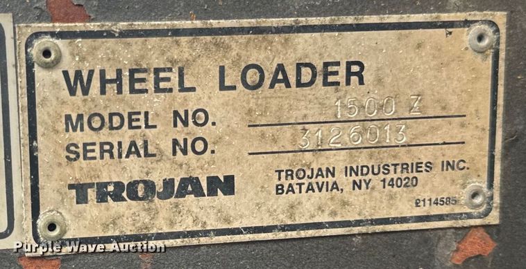 image for item DV5843 1987 Trojan  1500Z wheel loader