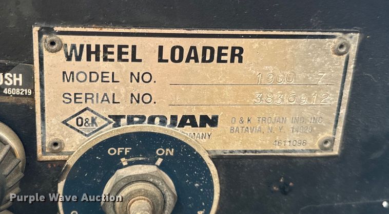 image for item DV5844 Trojan  1900Z wheel loader