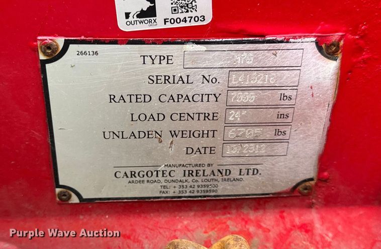 image for item DV5849 2012 Moffett M70 forklift