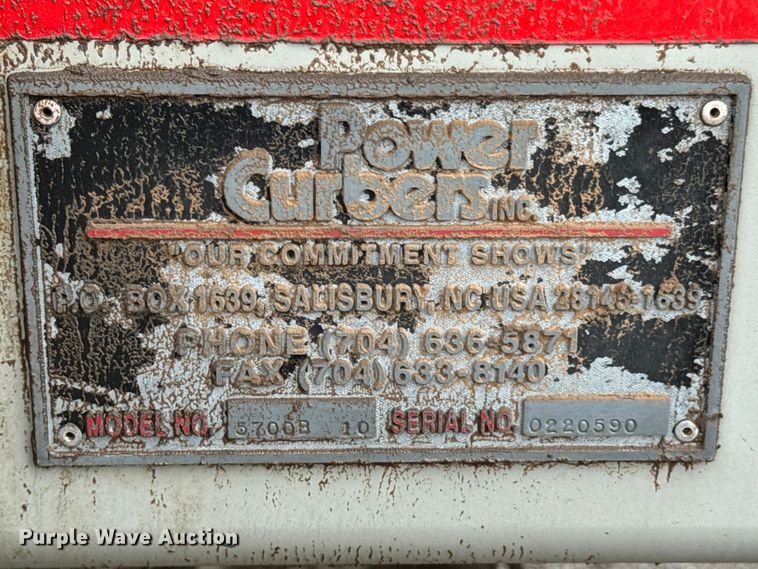 image for item DX0853 1990 Power Curbers 5700B concrete paver