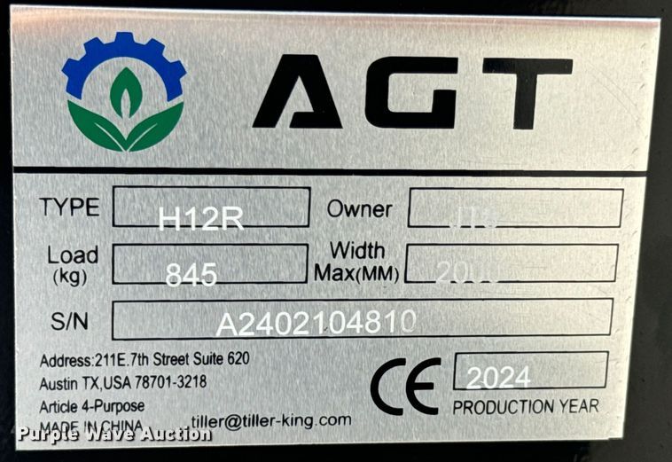 image for item DX0972 2024 AGT H12R mini excavator