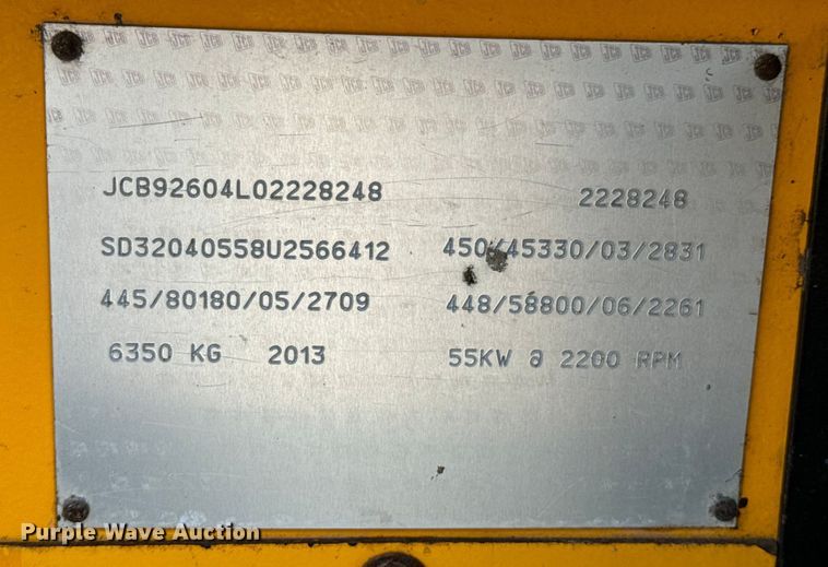 image for item DX0973 2013 JCB 926 forklift