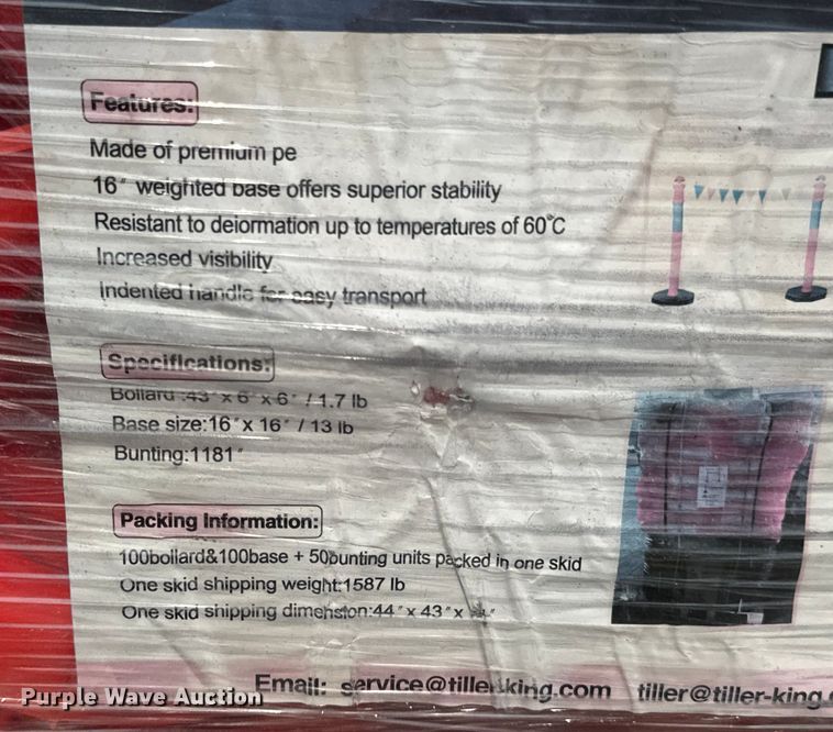image for item DX0977 (100) AGT Industrial T-Top traffic bollards