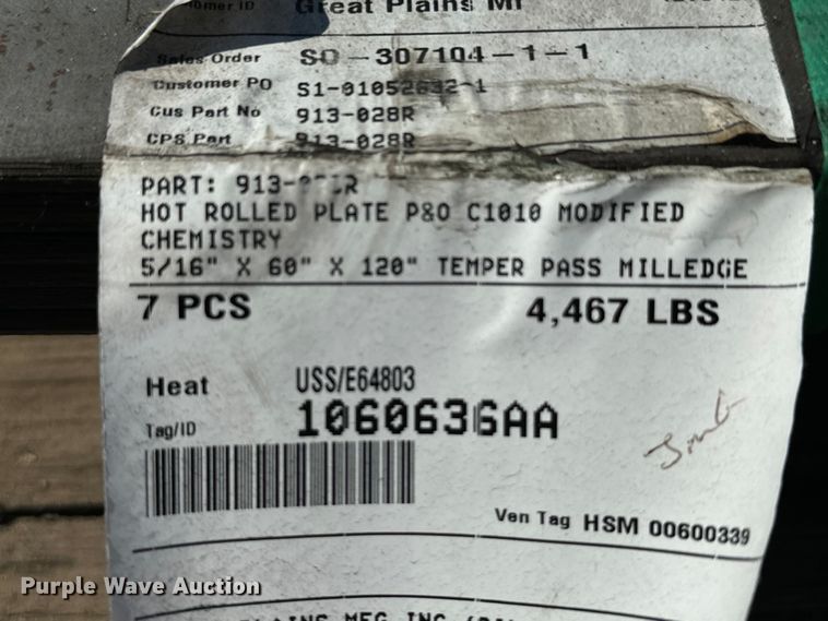 image for item DX3470 (7) steel plates
