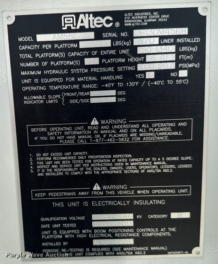 image for item DX3486 2014 International DuraStar 4300 bucket truck