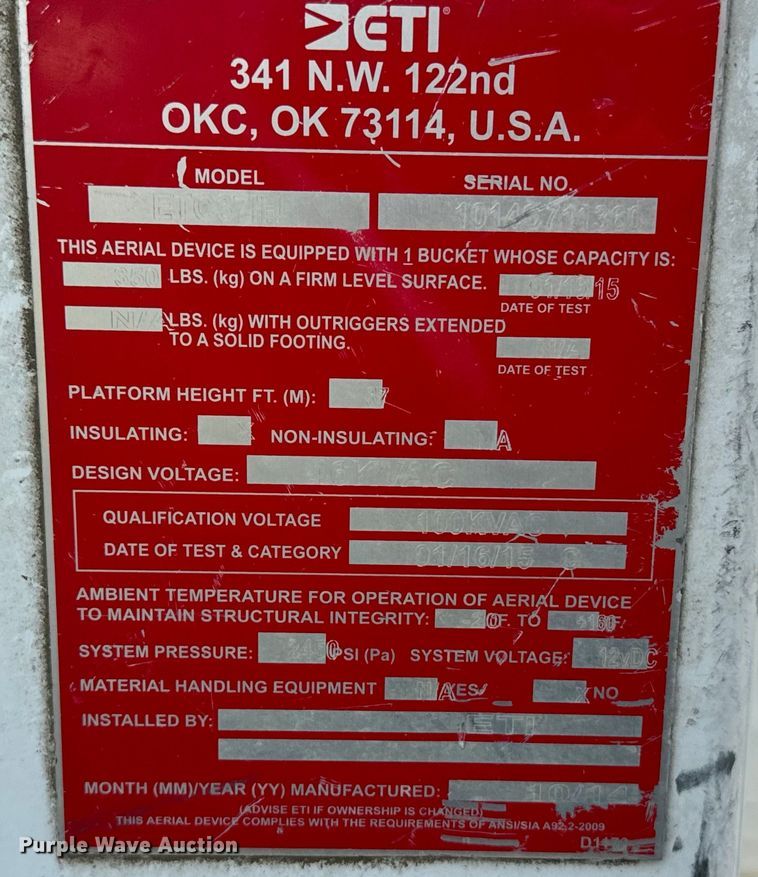 image for item DX3487 2015 Ford F550 Super Duty XLT bucket truck