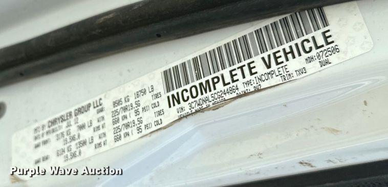 image for item DX3490 2012 Dodge Ram 5500HD bucket truck