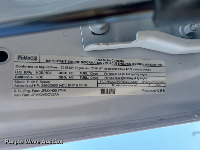 image for item EG0824 2018 Ford F550 utility / service truck