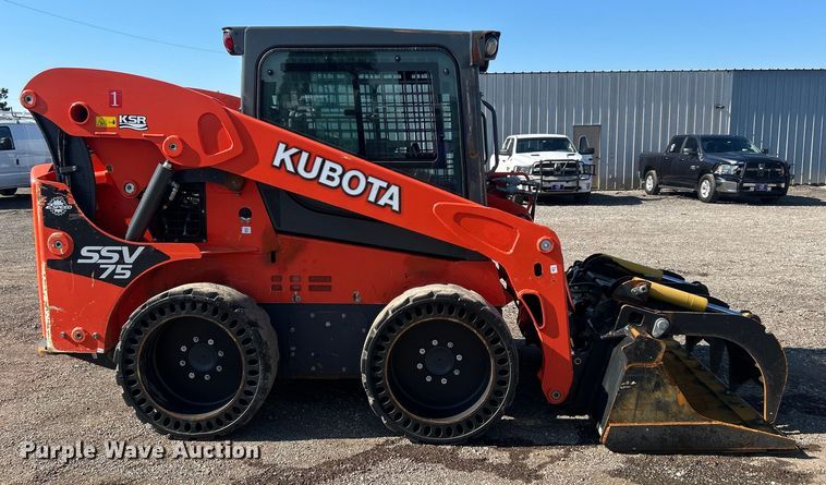 image for item EG0855 2018 Kubota  SSV75 skid steer loader