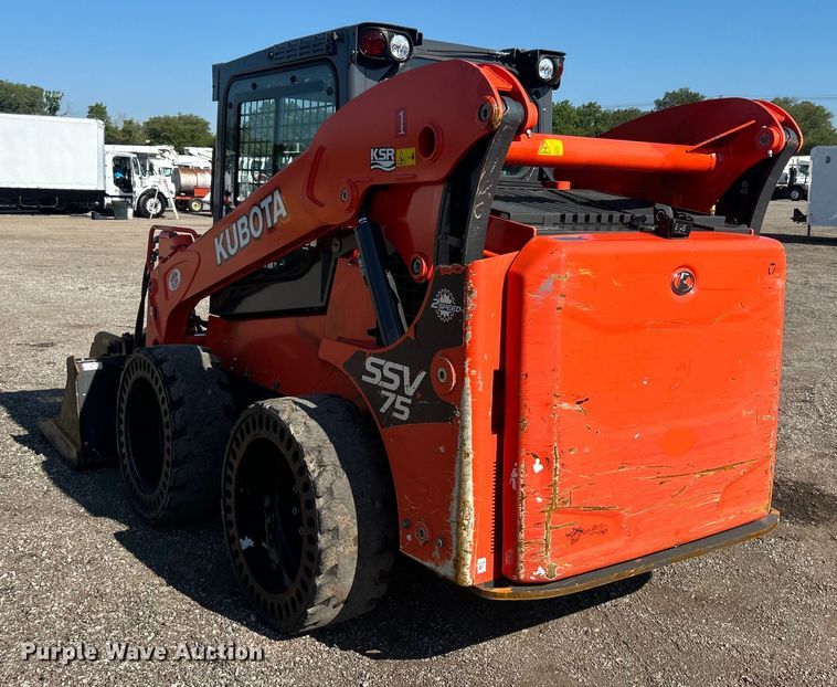 image for item EG0855 2018 Kubota  SSV75 skid steer loader
