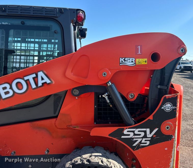 image for item EG0855 2018 Kubota  SSV75 skid steer loader