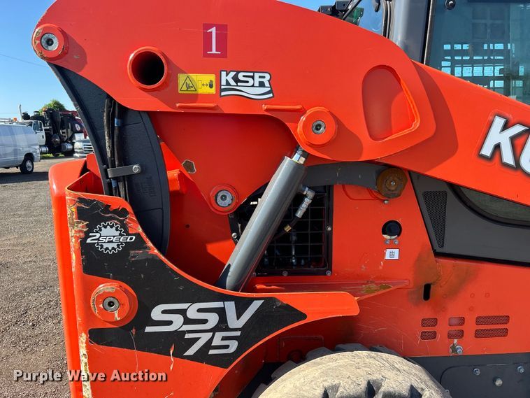 image for item EG0855 2018 Kubota  SSV75 skid steer loader