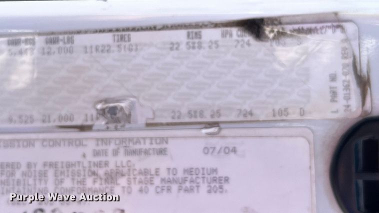 image for item EG0860 2005 Sterling Acterra fuel / lube truck