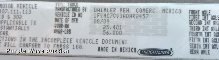 image for item EG0867 2010 Freightliner Business Class M2 crane truck