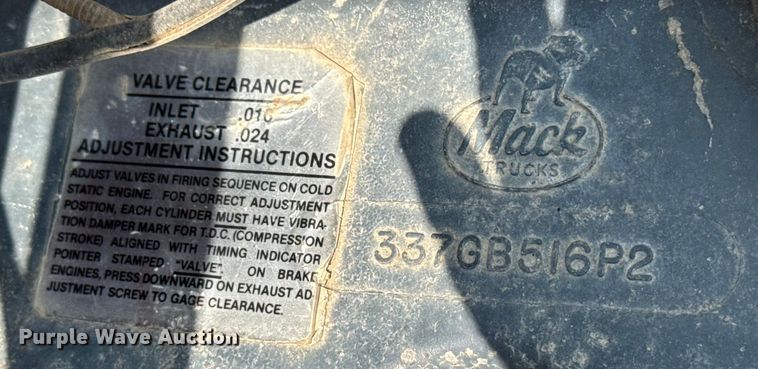 image for item EH4341 1987 Mack RS686LS dump truck