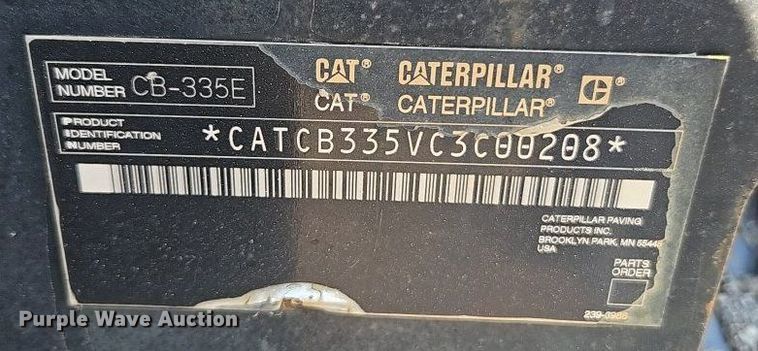 image for item EI3984 Caterpillar  CB-335E single drum vibratory roller
