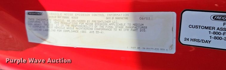 image for item EI3988 2012 Freightliner  114SD dump truck