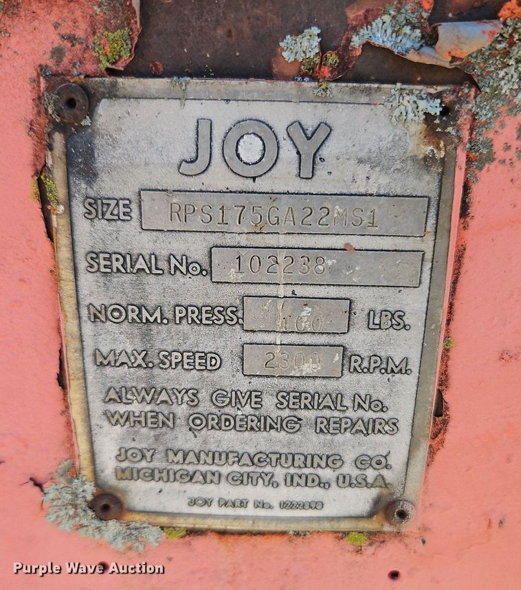 image for item EI8213 Joy RPS175GA22MS1 air compressor