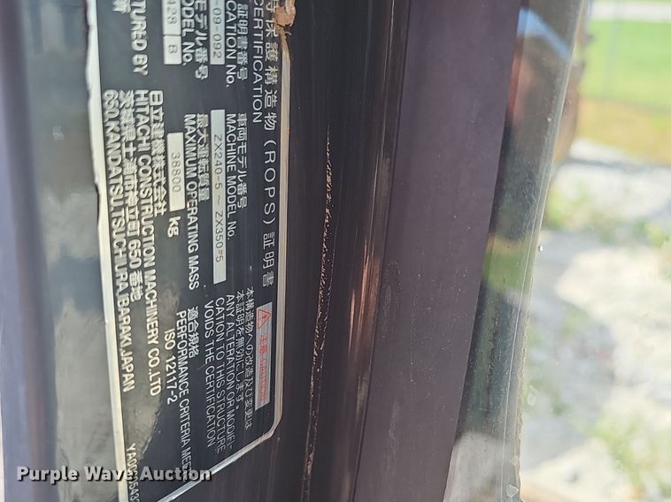 image for item EJ5798 2012 Hitachi  ZX290LC-5N excavator