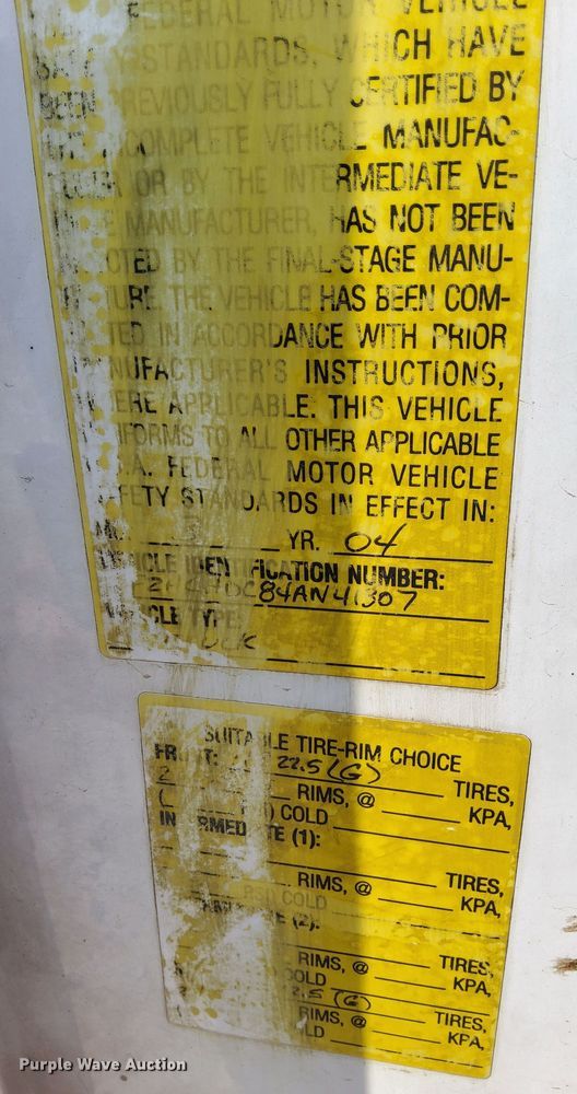 image for item EJ5800 2004 Sterling  Acterra dump truck