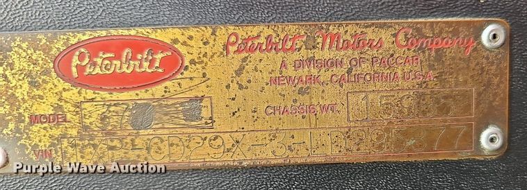 image for item EJ5802 1990 Peterbilt  377 dump truck