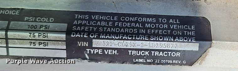 image for item EJ5802 1990 Peterbilt  377 dump truck