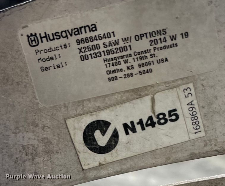 image for item EJ6442 Husqvarna Soffcut X2500 concrete saw