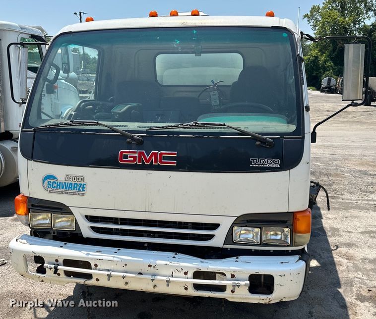 image for item EJ7061 2004 GMC  W5500 street sweeper truck