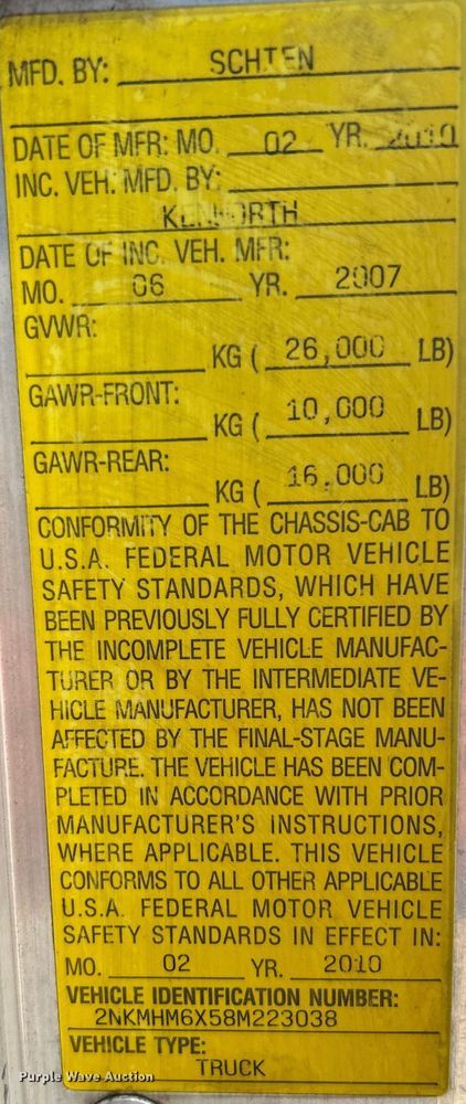 image for item EK4916 2008 Kenworth  T300 dump truck